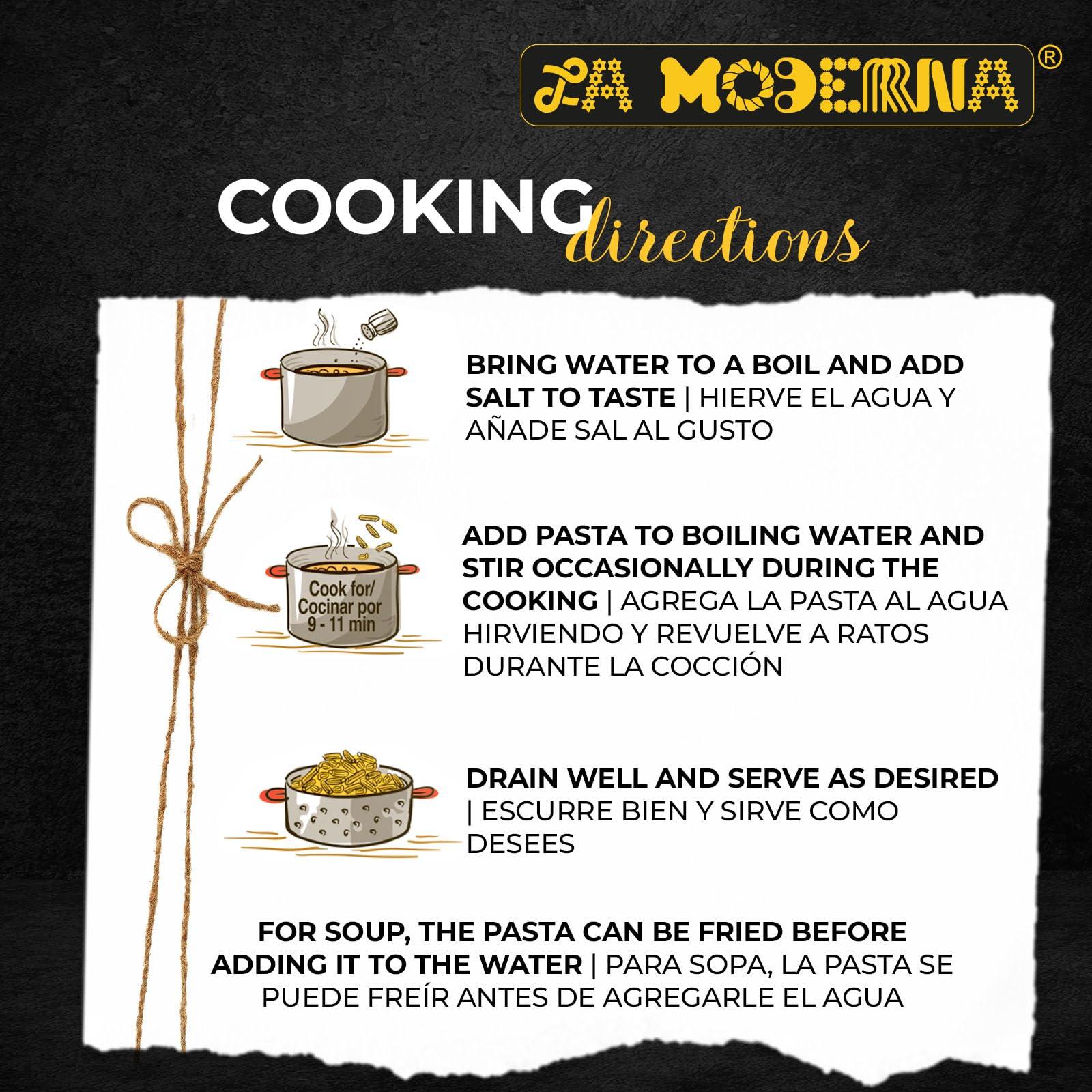 La Moderna LA MODERNA, Codos, Pasta, Hecha con Smola de Trigo Durum, Enriquecida con Vitaminas y Hierro, 16 oz