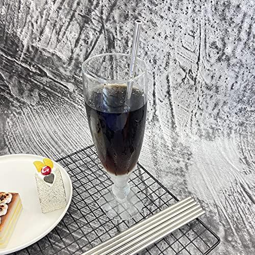 NiceCaTeLe Reusable Metal Straw 50Pcs In Bulk.265mm Reusable Stainless Steel Straight Straws.NiceCaTeLe Drinking Straws Wholesale for 30 oz & 20 oz Tumblers Yeti Water Bottle(10.5" - Silver, 50pcs - Straight)