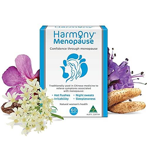 HARMONY NATURAL WOMEN'S HEALTH Harmony - Menopause Supplements for Women, Support for Hot Flashes & Irritability, Vitamin D, Magnesium & Calcium, 120 Tablets