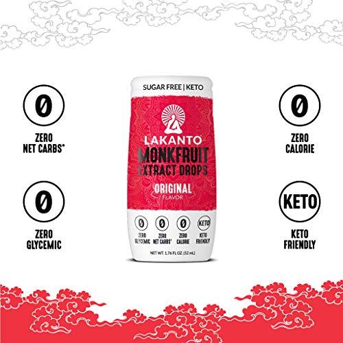 Lakanto Lakanto Liquid Monkfruit Extract Drops - Zero Calorie, Zero Sugar, Keto Drink Sweetener, Sugar Substitute, On the Go, Tea, Coffee, Water, Smoothies, Other Drinks (Original - 1.76 Fl Oz - Pack of 2)