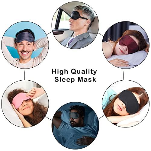 Trimming Shop 3D Contoured Eye Mask for Sleeping, Luxury Blindfold Sleep Mask with Adjustable Strap, Soft and Comfortable Night Eye Mask for Men Women, Light Blocking Eye Blinder for Travel Sleeping, Grey