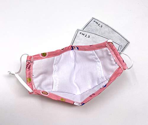BengC BengC Reusable Kid Face Mask (Pink Happy Cat) with Breathing Valve + 2 Filters