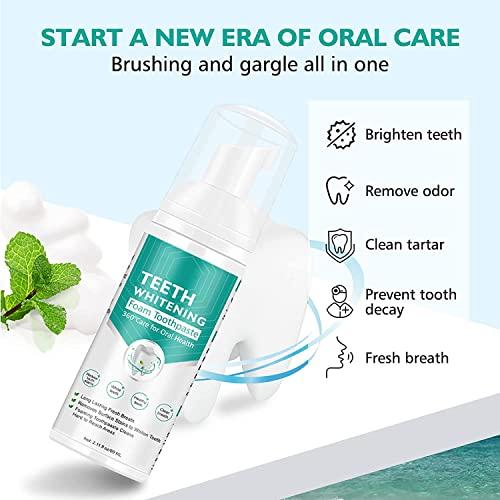 VOGSIG Teeth Whitening Toothpaste with Fluoride, Foam Toothpaste, Ultra-fine Mousse Foam Deeply Cleaning Gums, Stain Removal, Oral Care-Toothpaste Replacement Natural Mouth Wash Water, 3 Fresh Flavor