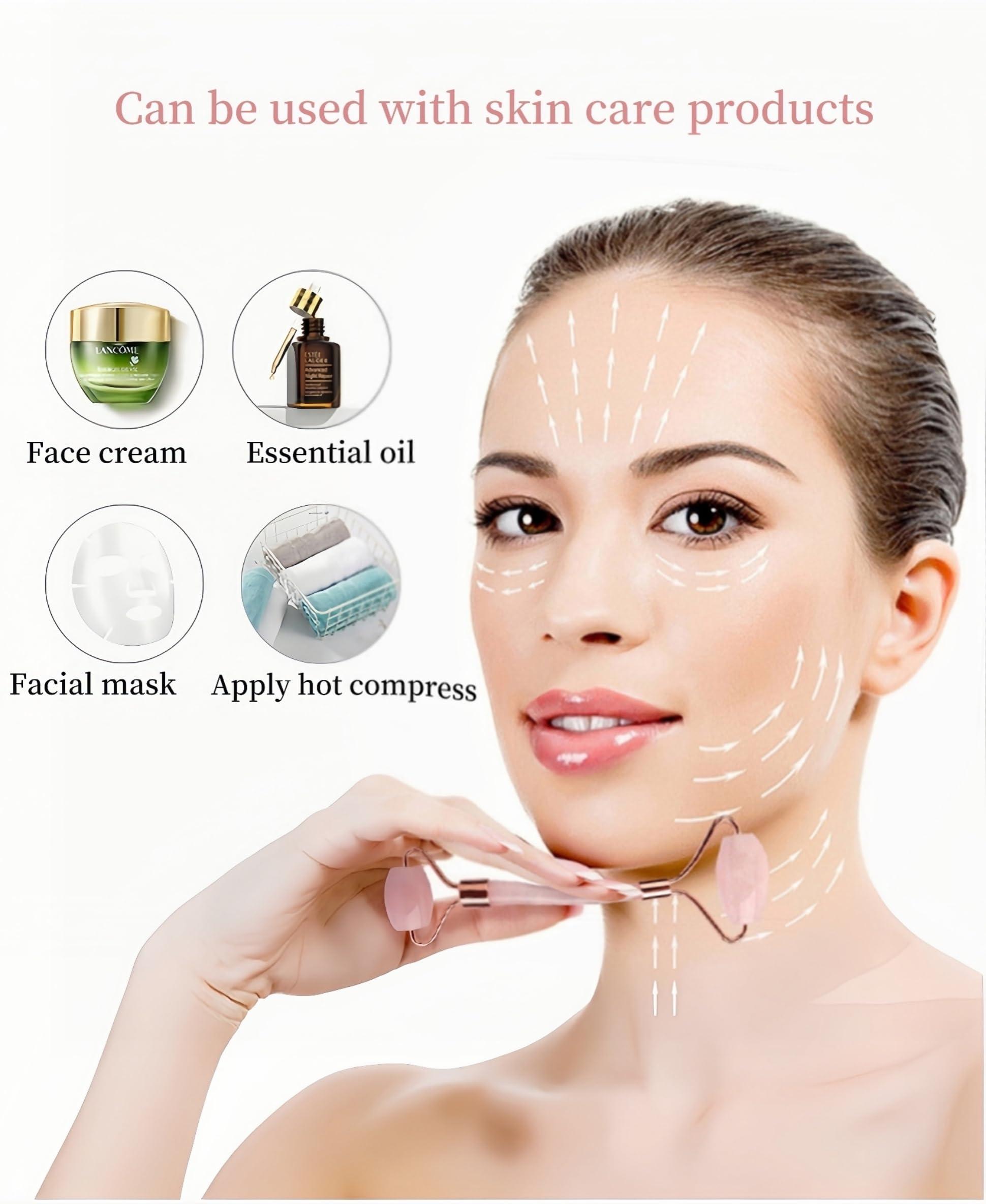 Bolithui Bolithui Jade Roller Massage Stick & Gua Sha Set - 100% Natural Stone Facial Massage Tools for Lymphatic Drainage, Anti-Puffiness & Glowing Skin, Spa-Quality Skincare, Gift-Ready Packaging