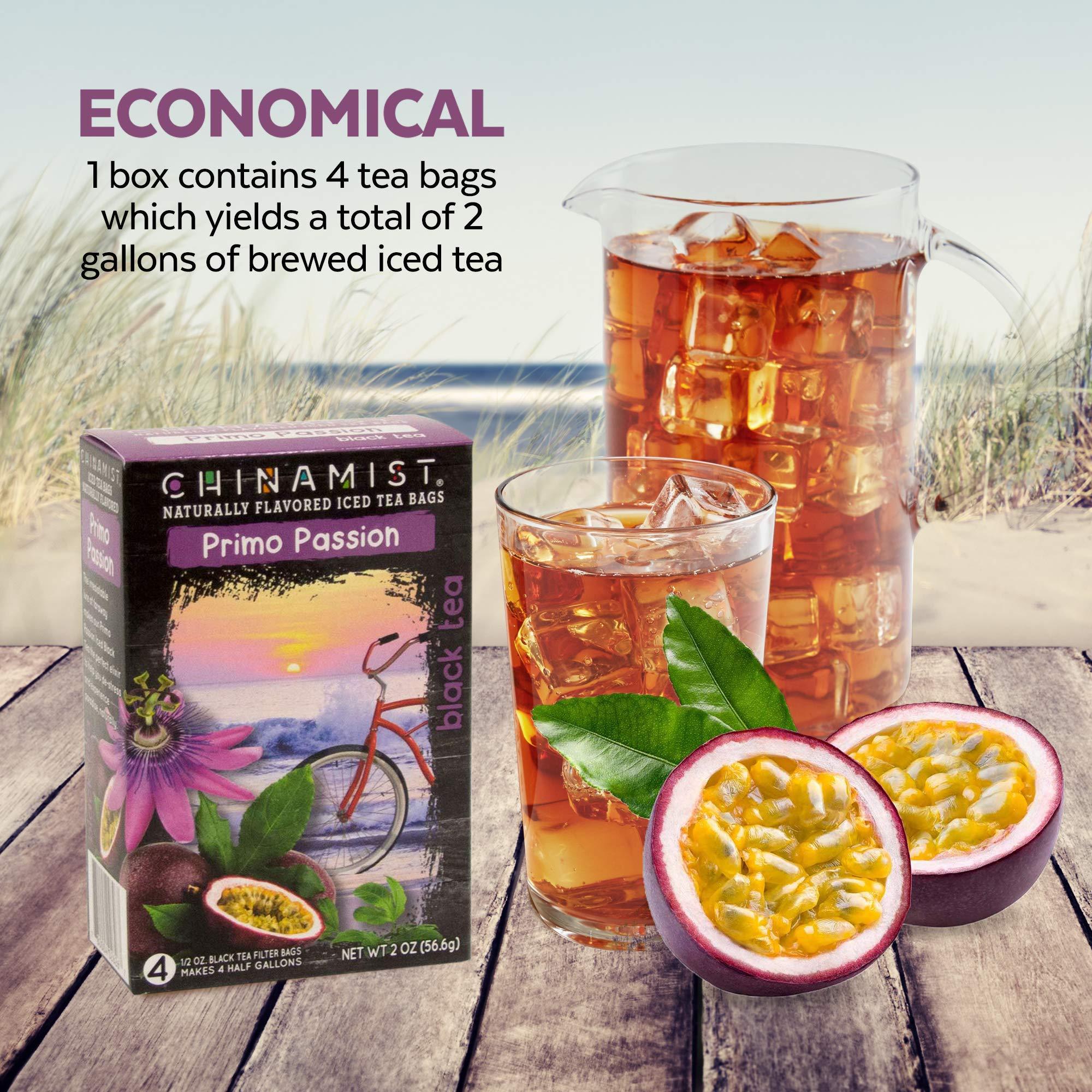 China Mist Iced Tea China Mist Iced Tea Primo Passion Black Tea Infusion Refreshing and Delicious Each Tea Bag Yields 1/2 Gallon 4 bags.