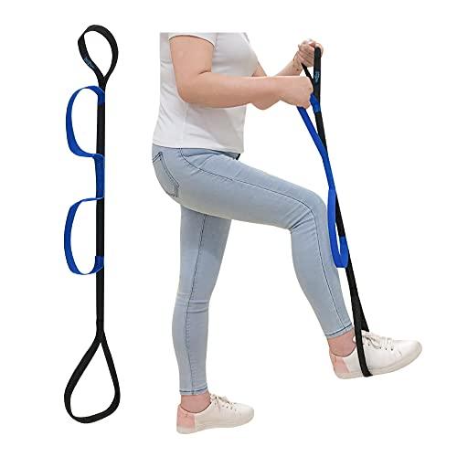 Mybow Leg Lifter Strap Medical Foot Lift After Surgery for Knee Hip Replacement Recovery Kit Mobility Aids Physical Therapy Leg Pull Strap Rigid Loop Foot Lifter Thigh Portable Leg Lifting Strap - 37" Long