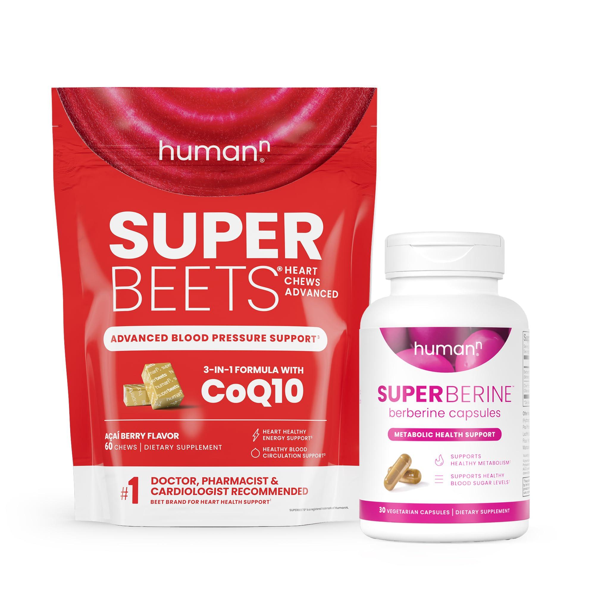 humanN humanN SuperBeets Heart Chews & SuperBerine Capsules