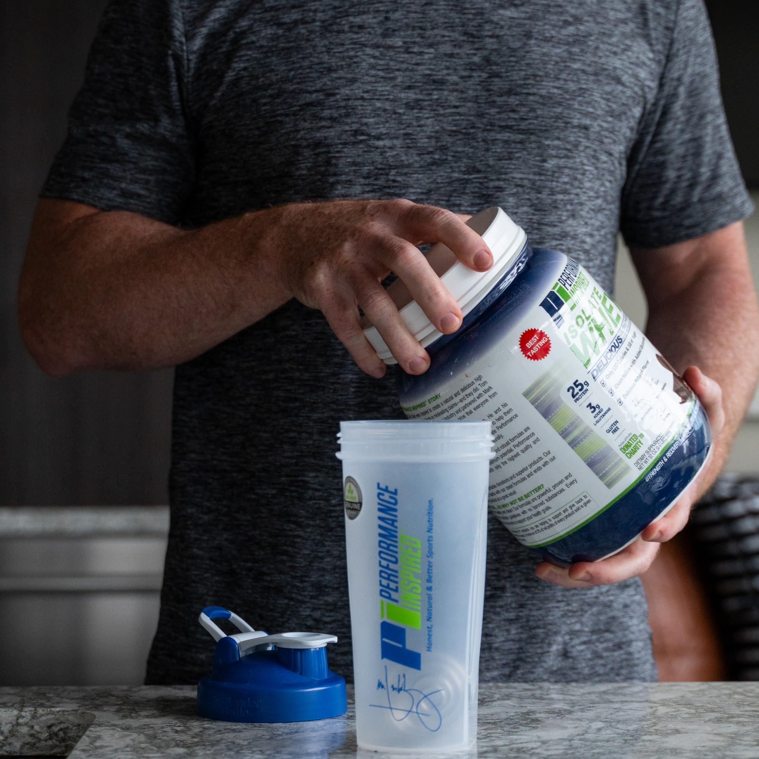 PERFORMANCE INSPIRED PERFORMANCE INSPIRED Nutrition - Isolate Whey Protein Powder - All Natural - 25G - Fast Absorbing - Added L-Glutamine - Contains BCAAs - Gluten Free - 2 lb - Gourmet Vanilla