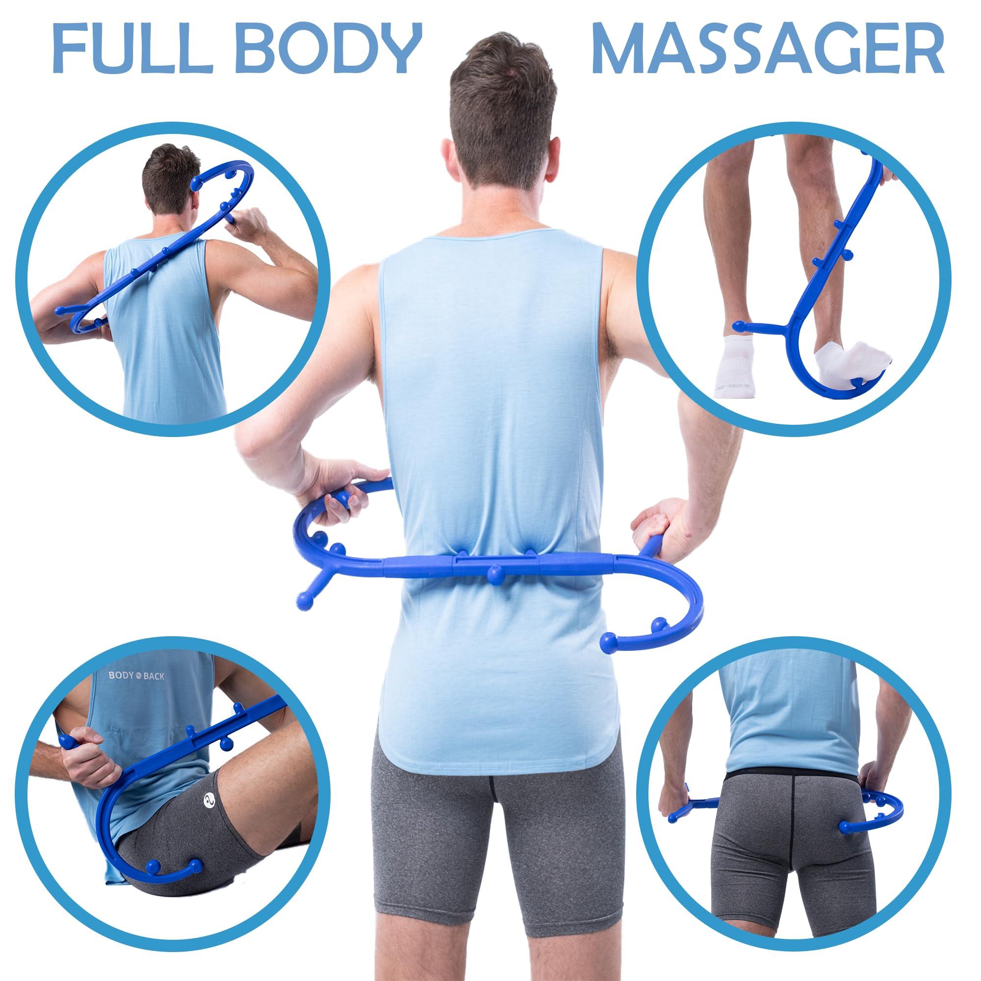 Body Back Body Back Buddy Classic USA Made Handheld Full Body Massage Cane Pressure & Trigger Point Massage Tool for Deep Tissue Pain Relief - Dual Massage Hooks for Back, Shoulder, Neck. Manual Back Massager