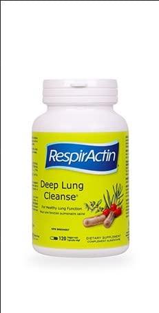 RespirActin Deep Lung Cleanse 120 Veggie Caps - Herbal Respiratory Supplements for Clearer Breathing | Respiratory System Support