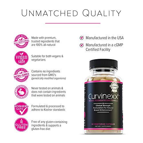 Curvinexx CURVINEXX (3 Bottles) - Natural Breast Toning and Firming Supplement. Lift, Firm and Enhance your Bust Naturally...