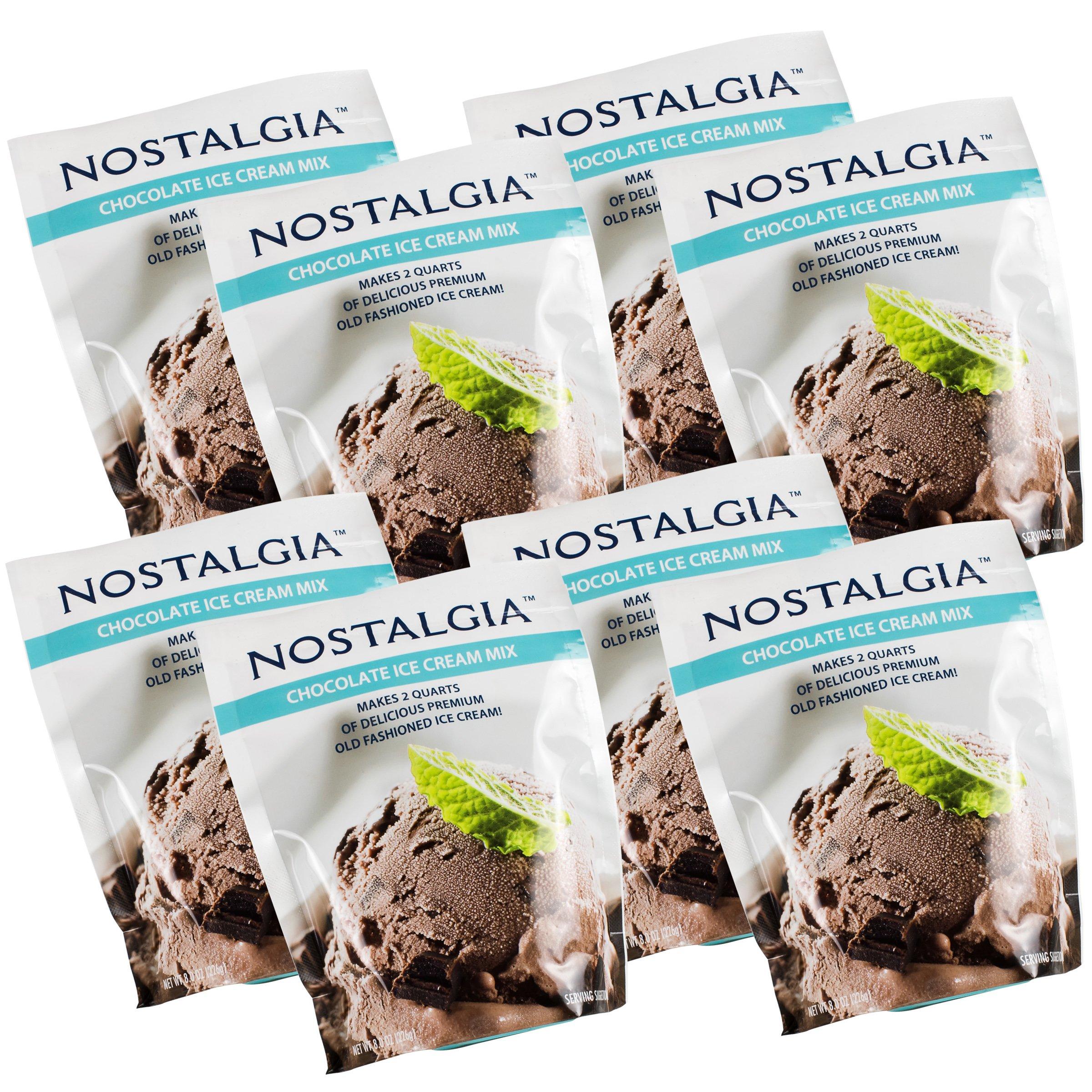 Nostalgia Nostalgia ICP825CHOC8PK Premium Chocolate Ice Cream Mix, 8 (8-Ounce) Packs, Makes 16 Quarts Total