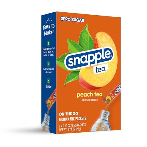 Juicy Mixes Snapple Tea Sugar Free & Delicious, Made with Natural Flavors (Peach, 72 Sticks)