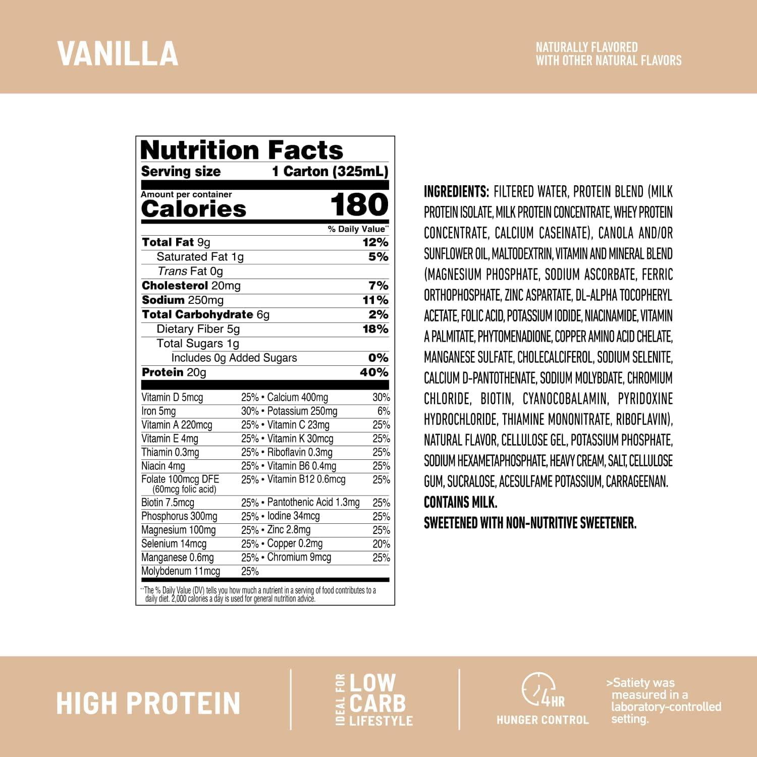 SlimFast SlimFast High Protein Vanilla Bundle- 12 Count of Vanilla High Protein Meal Replacement Shakes (20g Protein) with 26 Servings of Vanilla High Protein Powder Mix (20g Protein)