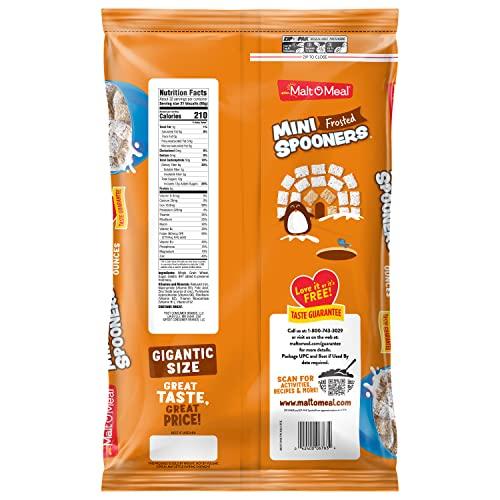 Malt-O-Meal Malt-O-Meal Breakfast Cereal Value Bag, Frosted Mini Spooners, 4 Count, 68 Ounce Bags, (6763)