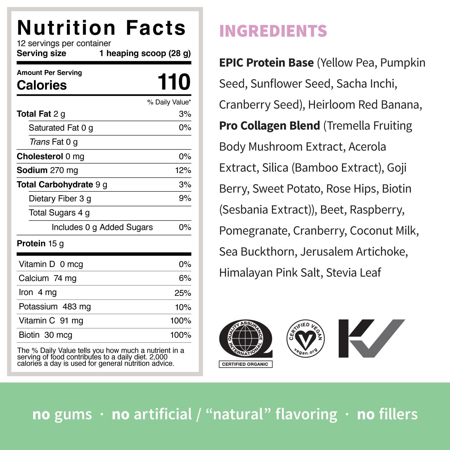 Sprout Living Sprout Living Epic Protein Pro Collagen + Prebiotic Inulin