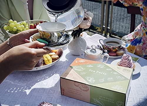 ACORUS ACORUS Tea Party with 4 Different Flavors | Tea Set | 40 Count Natural Rooibos, Black Tea, Green Tea Packs with Beautiful Gift Box | Tea Bags Variety Pack