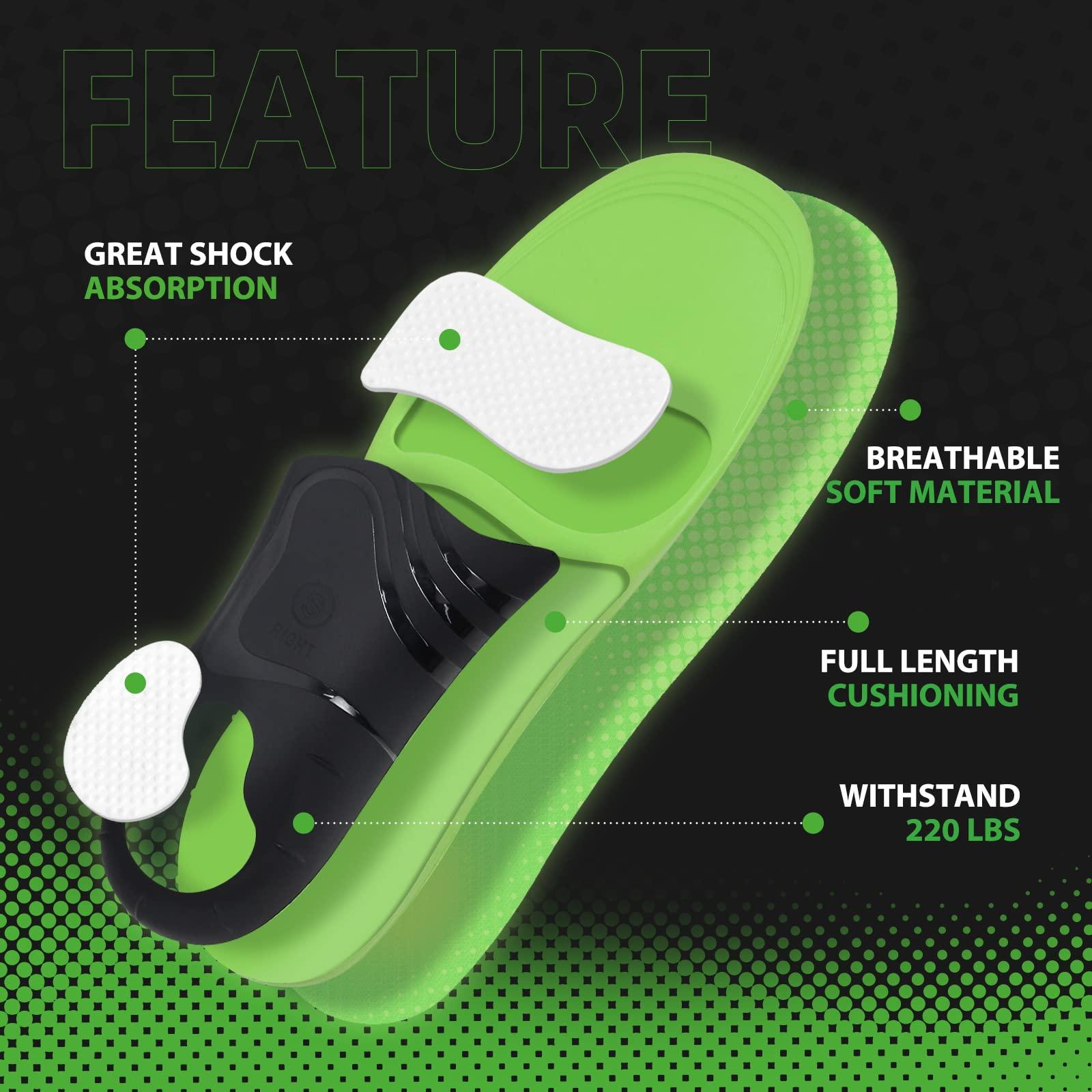 Lexniush Lexniush Plantar Fasciitis Arch Support Insoles for Men Women Shoe Inserts - Flat Feet Orthotic Inserts High Arch - Best Boot Work Shoe Insole for Standing All Day - Heavy Duty Support Pain Relief