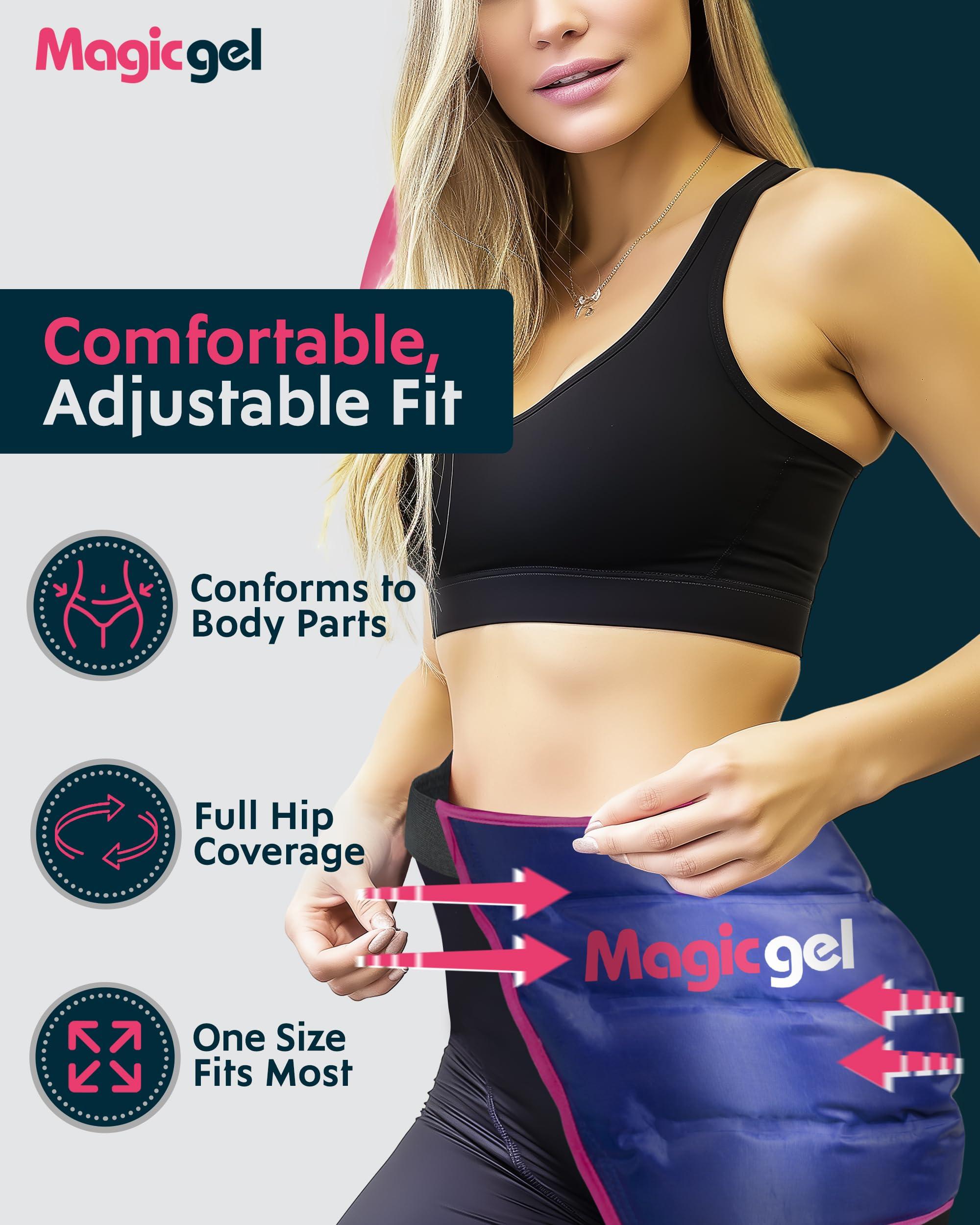 Magic Gel Magic Gel Hip Ice Pack Wrap - Reusable Cold Pack for Hip Bursitis, Hip Replacement Surgery and Hip Flexor Pain. Hip ice wrap for Inflammation, Swelling and Hip Pain Relief