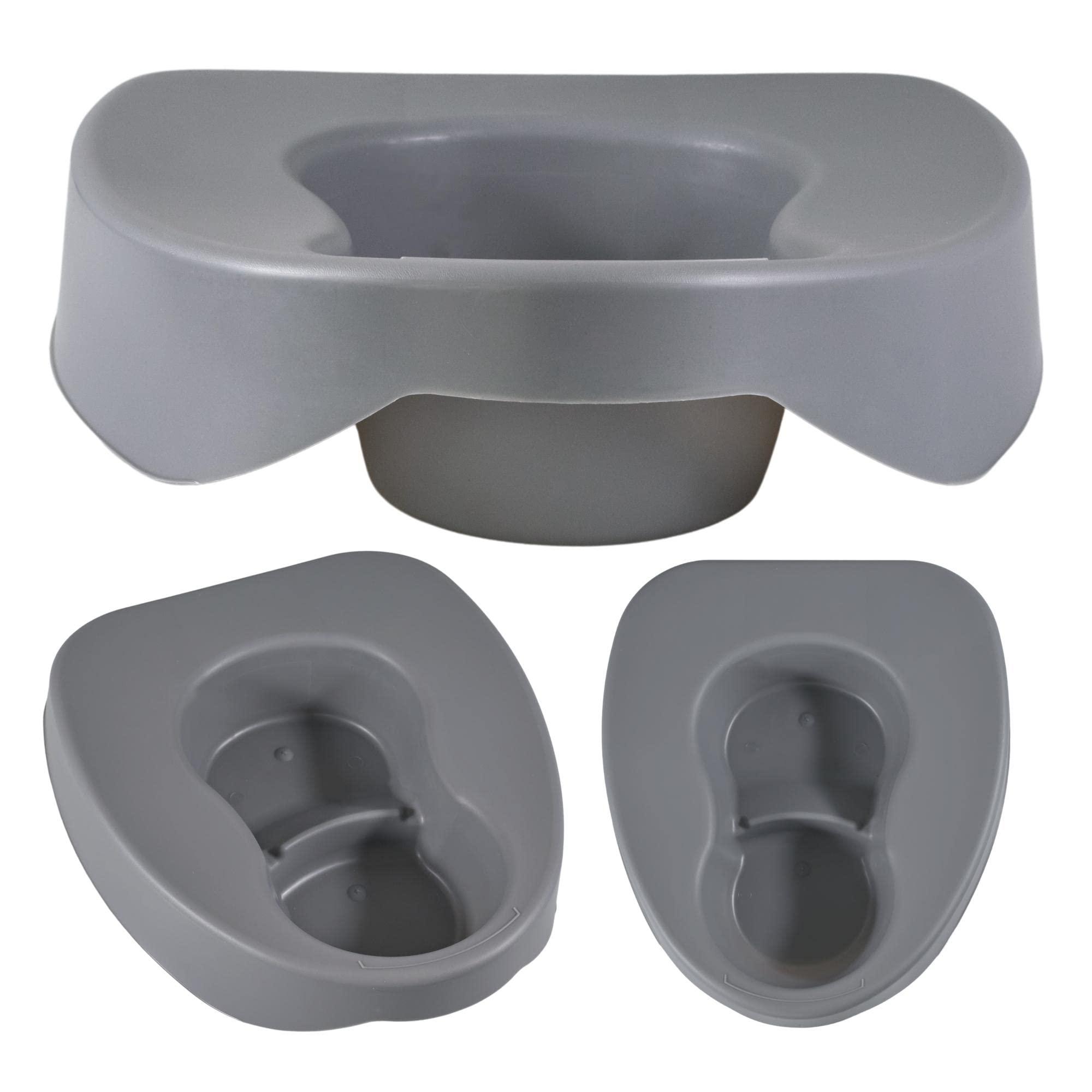 Vakly Heavy Duty Large Bariatric Bedpan Wide Smooth Contoured Stackable Bed Pan Portable and Easy to Clean - for Bed-Bound/Bedridden Patient for Women and Men (20)