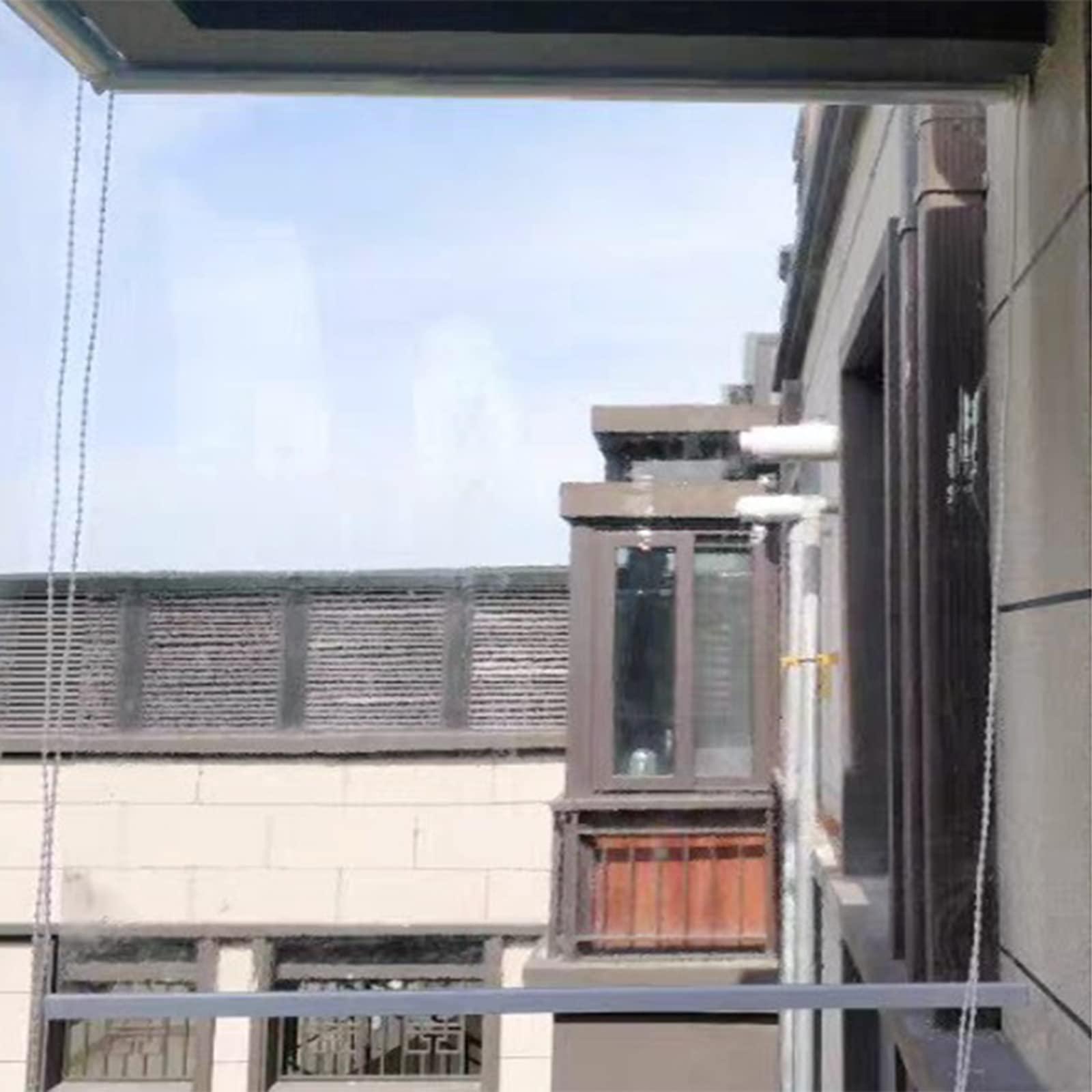 ZXCVBAS Waterproof Plastic Roll Up Blinds,Plastic Waterproof Clear Roll Up Blinds, Exterior Clear Waterproof Roll Up Blinds,for Outdoor Pergola Patio, HD Transparent Screens,75x120cm/29.5x47.2in