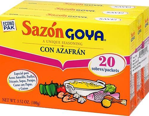 Goya Goya Foods Sazón Seasoning With Azafran 3.52 Ounce (Pack of 3)
