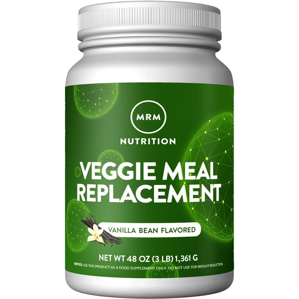 MRM MRM Nutrition Veggie Meal Replacement Protein | Vanilla Bean Flavored | 22g complete plant based protein | Meal on-the-go | Mediate hunger | Balanced macronutrient formula | 28 servings