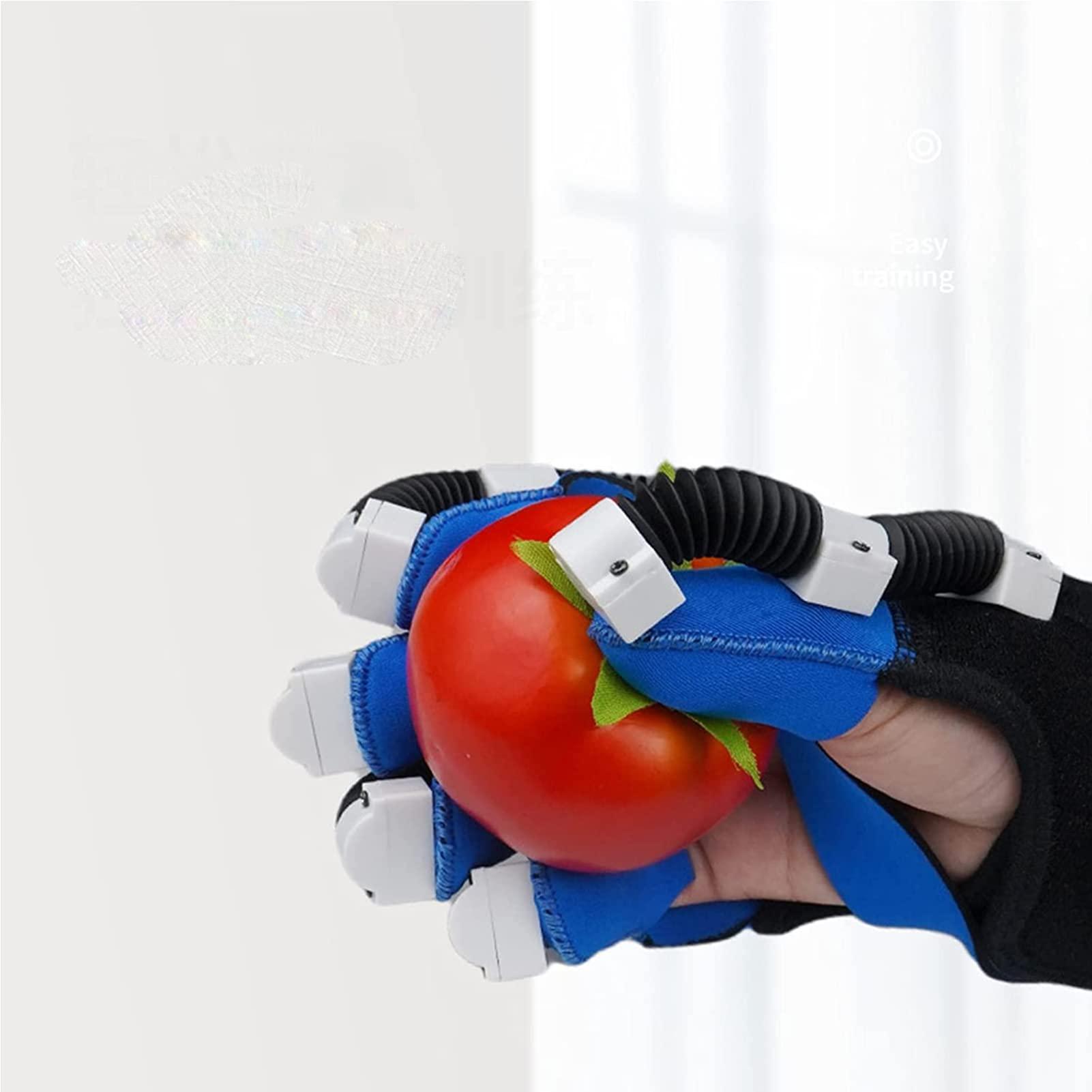 ZZBB ZZBB Rehabilitation Robot Gloves Hand Stroke Hemiplegia Finger Rehabilitation Brace, Hand Training Finger Orthotics Device Assistive Gloves Finger Flexion Correction,Left,S
