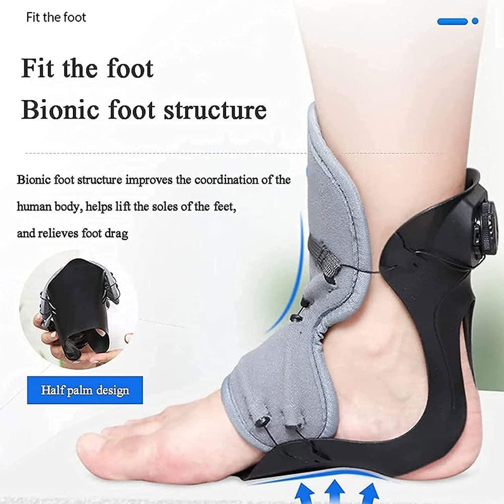 FBFFB AFO Ankle Orthosis, Foot Drop Brace for Walking, BOA Tether Knob Adjustment, Bionic Foot Structure That Fits The Foot, for Running, Basketball, Injury Recovery (Right Foot Large)