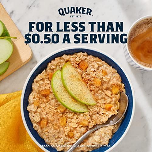 Quaker Quaker Instant Oatmeal, Apples and Cinnamon, Individual Packets (48 Count of 1.51 oz Packets), 72.8 oz