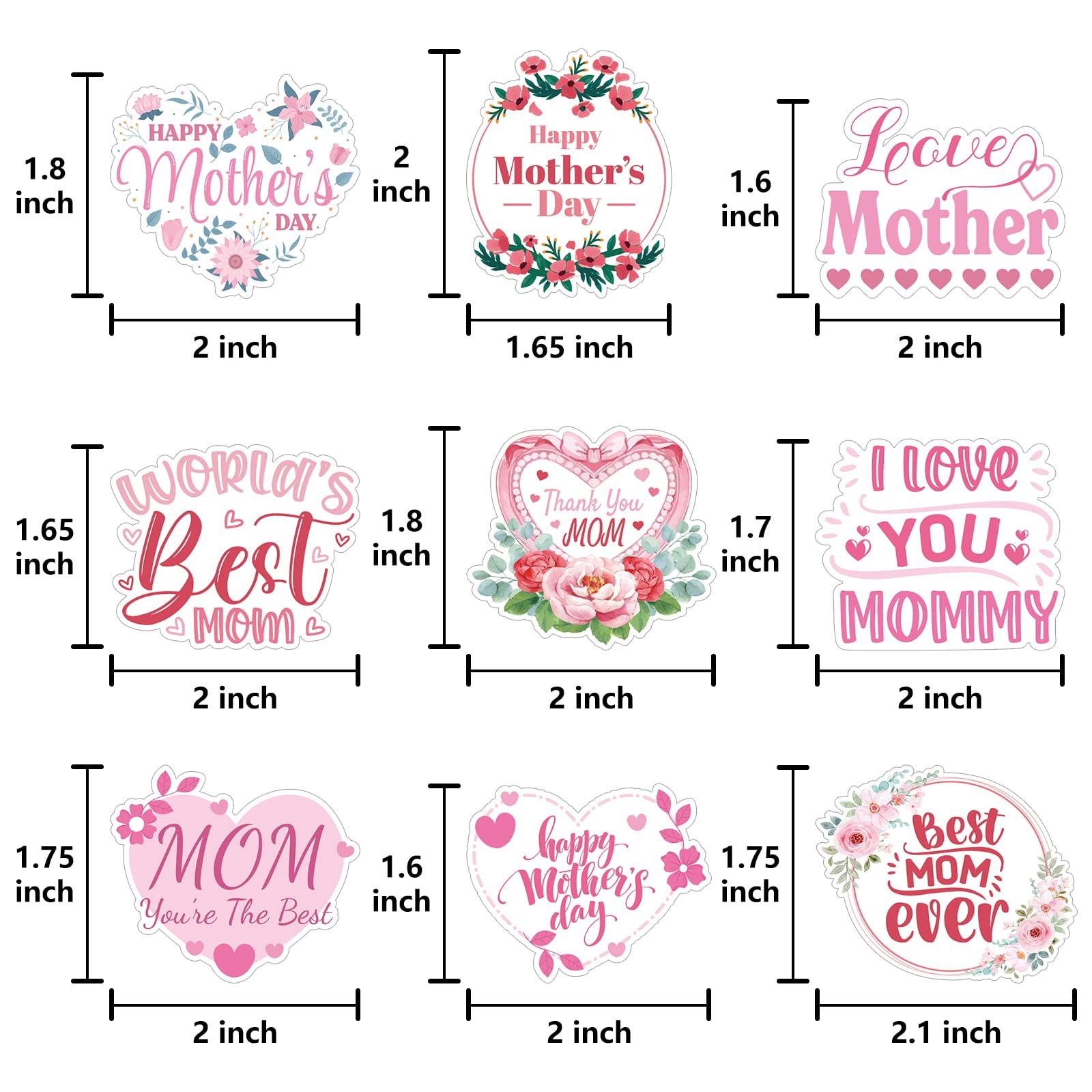 M1NTP1US + 144PCS Happy Mothers Day Cupcake Toppers Decorations Mom Day Thank You Appetizers Toothpicks Sticks Food Picks Party Supplies