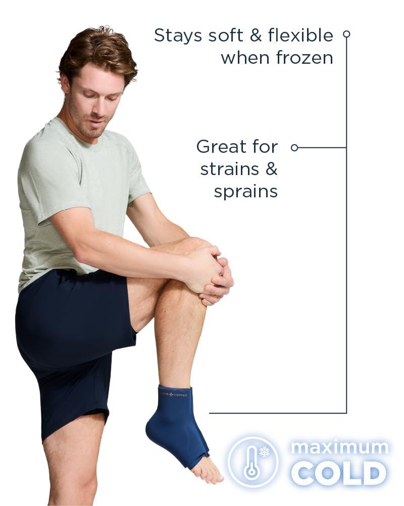 Tommie Copper Tommie Copper BetterICE Ice Pack for Knee - Reusable, Flexible, Leak-Free Gel Cold Compress - Dark Navy, Small