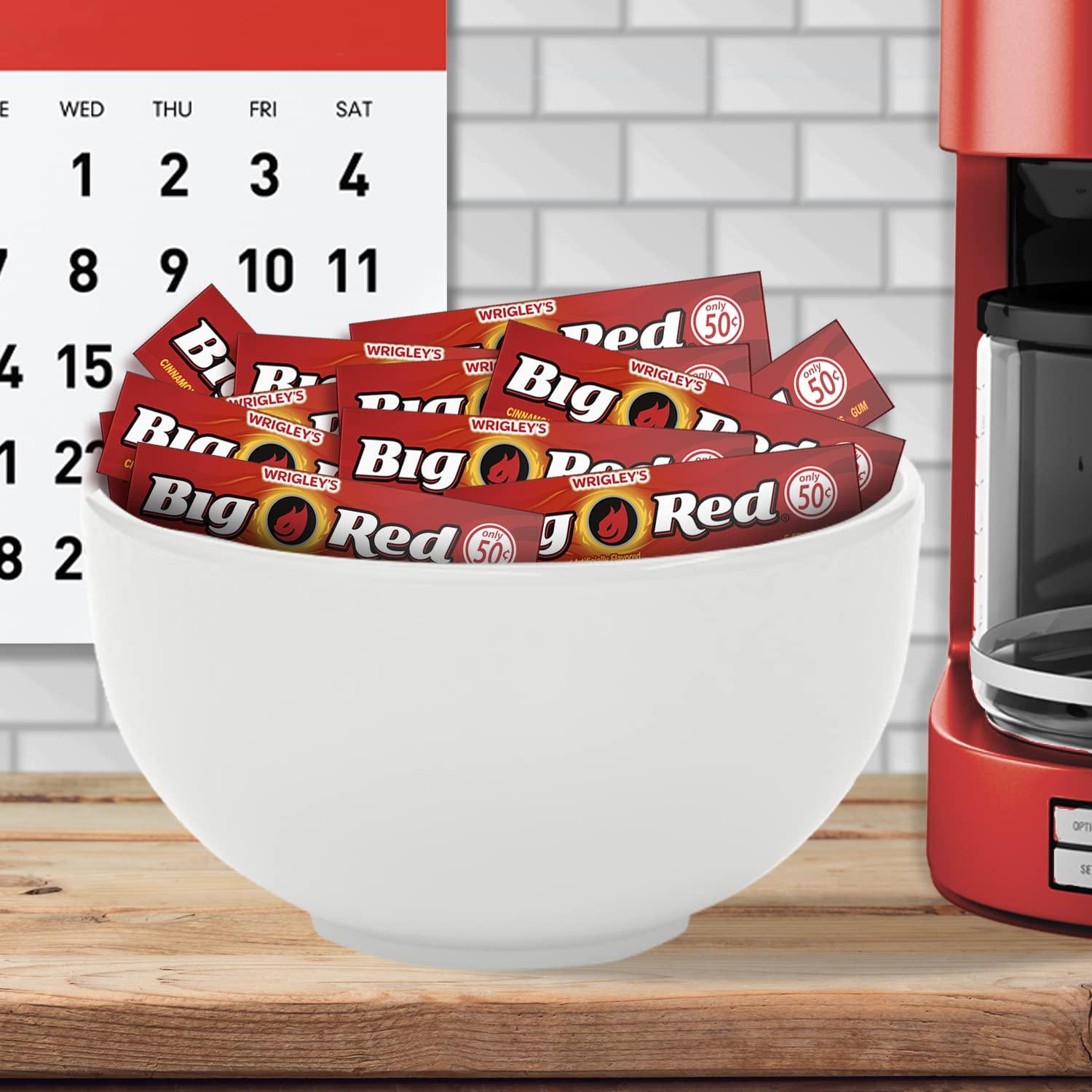 BIG RED WRIGLEY'S BIG RED Chewing Gum Bulk Pack, 5 Sticks Per Pack (40 Total Packs)