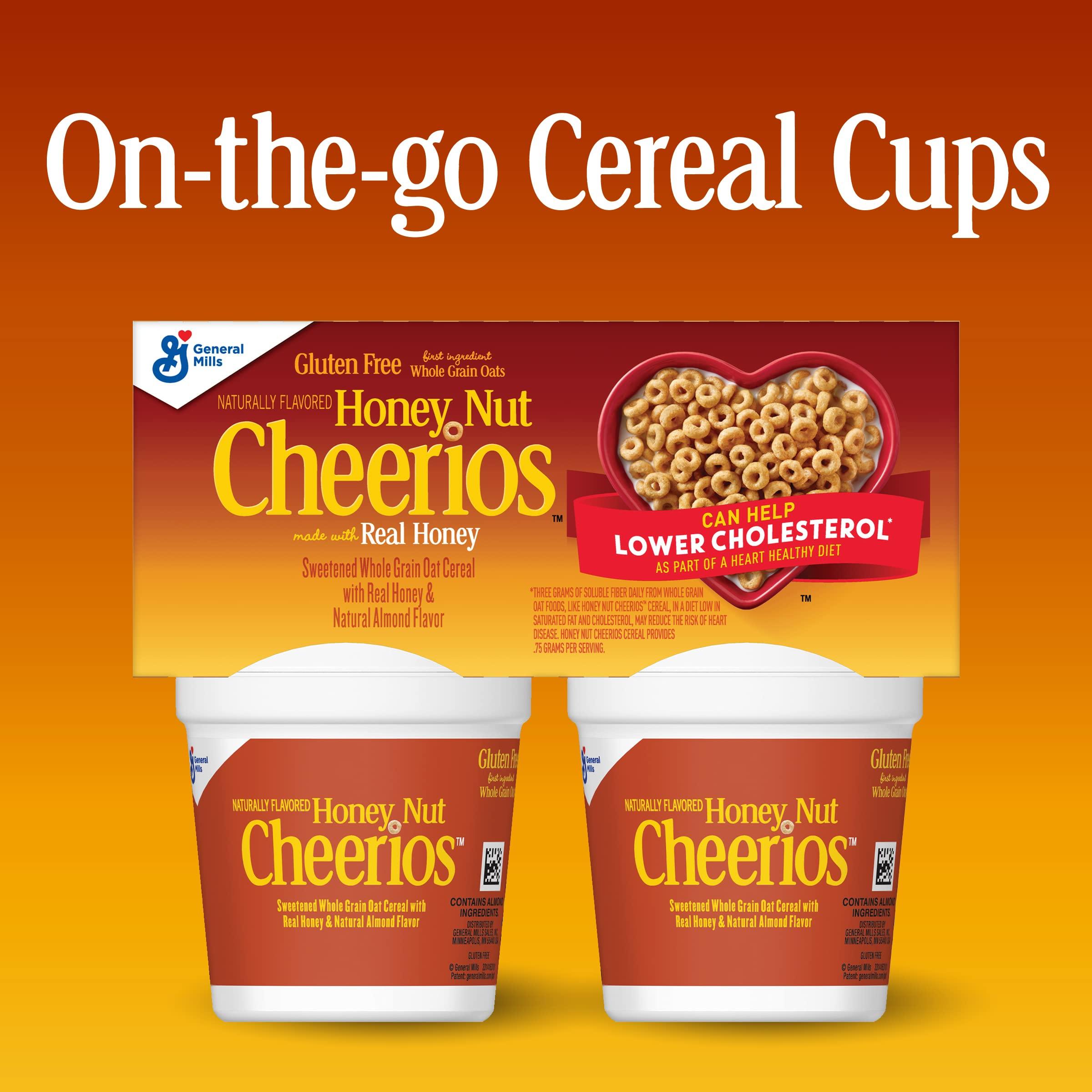 Cheerios Big G Cereal Honey Nut Cheerios Gluten Free Cereal, 4PK CUP 7.2OZ