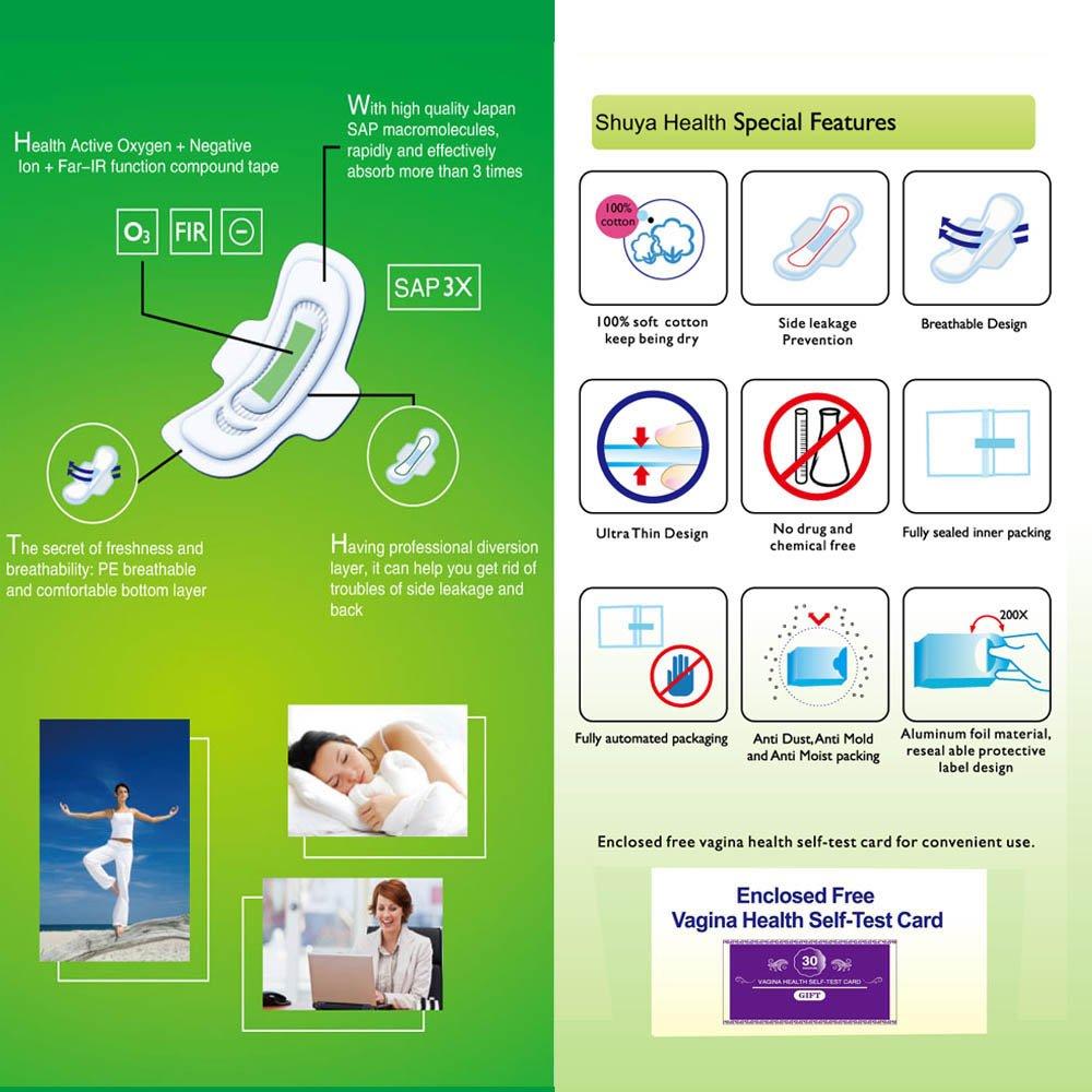 SHUYA SHUYA Patented Anion Soft Breathable Sanitary Pads and Panty Liners Combination Suit Package, Scented-96Count (Packs of 8)