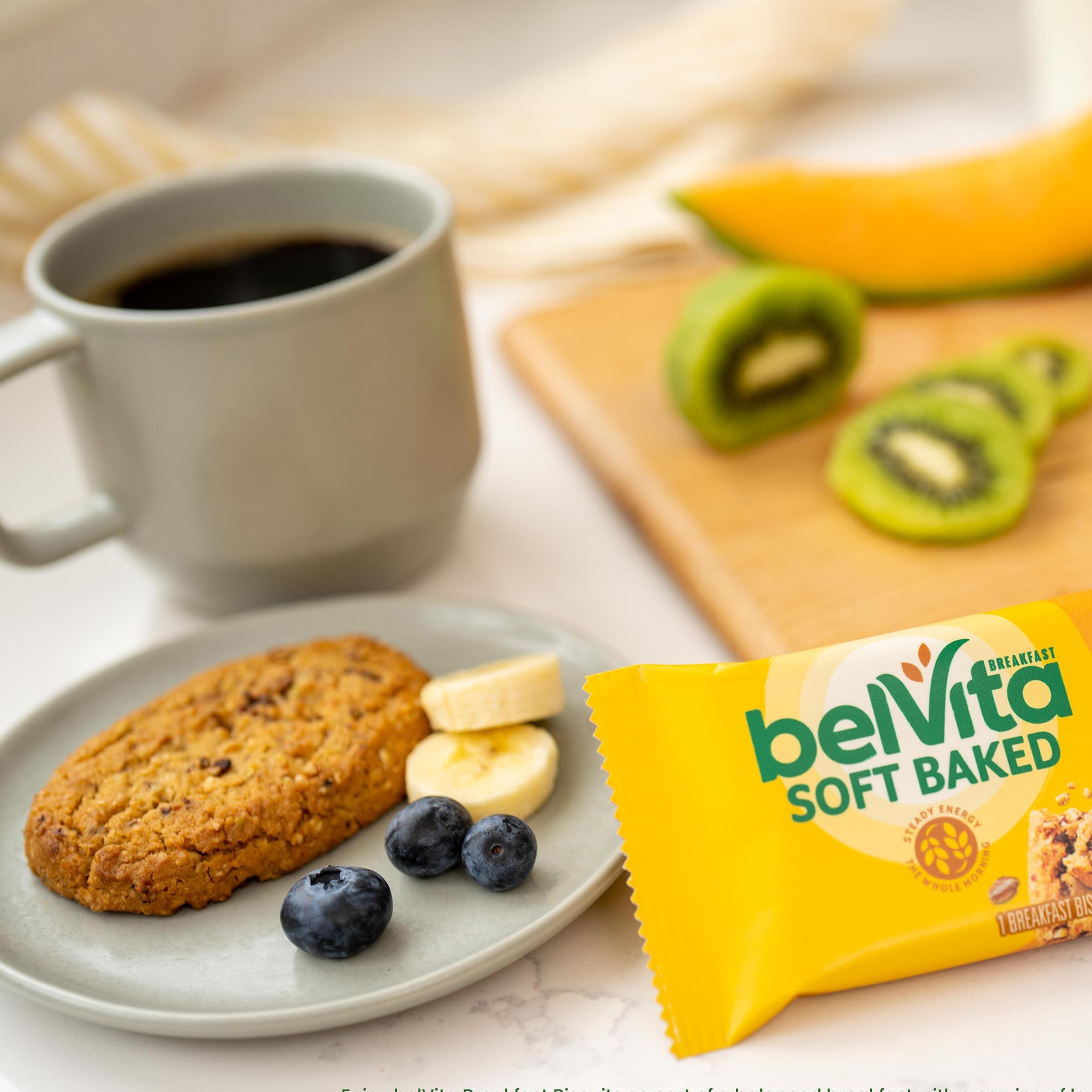 Belvita belVita Soft Baked Banana Bread Breakfast Biscuits, Chewy Breakfast Bars, 5 Packs (1 Biscuit Per Pack)