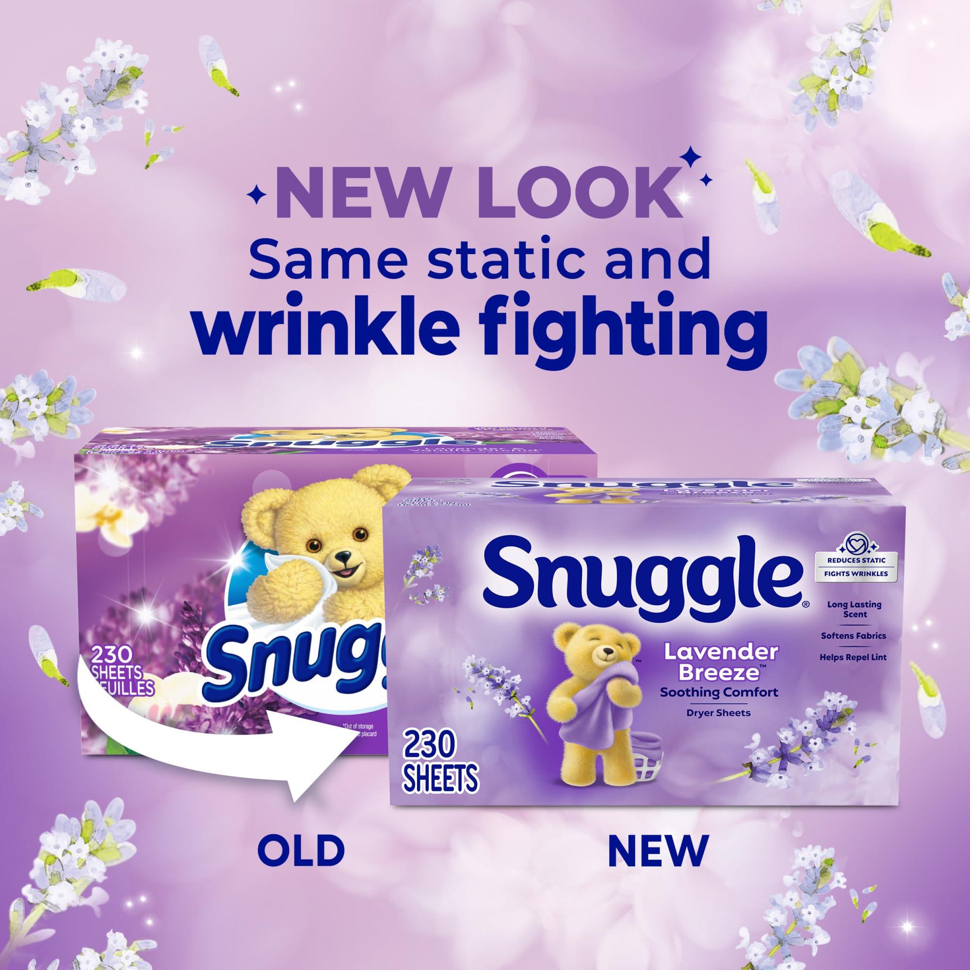 Snuggle Snuggle Fabric Softener Dryer Sheets Lavender Vanilla Orchid 230ct