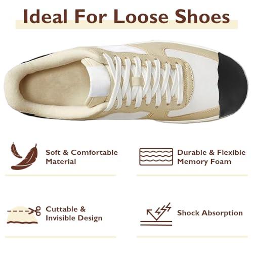 Dr.Foot Dr.Foot Shoe Filler Inserts for Loose Shoe, Toe Filler Cushion Inserts for Shoe Too Big, Big Shoe Fillers Make Shoes Fit for Casual Sports High Heels Boots (Small: Half Size Bigger, Black)