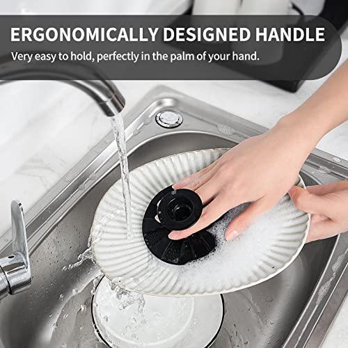 BEAUTAIL Silicone Sponge, BEAUTAIL Non-Scratch Scrub Sponges for Washing Dishes, Kitchen Fruit Vegetable Cleaning Brush, Long Lasting and Reusable Dishwashing Scrubber, Suction Up Hang Designed, 1 Pack, Black