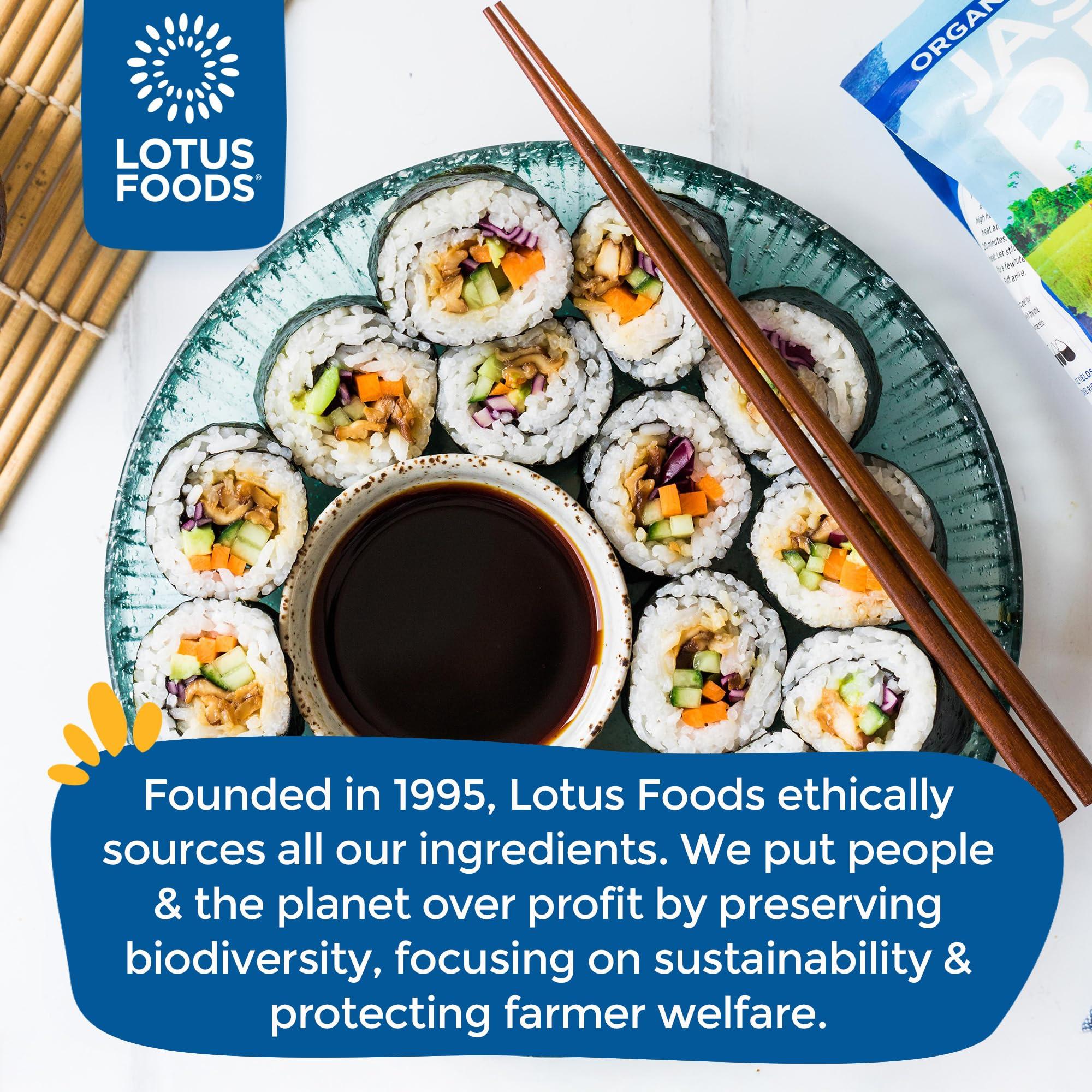 Lotus Foods Lotus Foods Organic White Jasmine Rice - Jasmine Rice, Gluten Free White Rice, Organic Rice, Long Grain Asian Sticky Rice, USDA Organic, Vegan, Gluten Free - 30 Oz (Pack of 3)