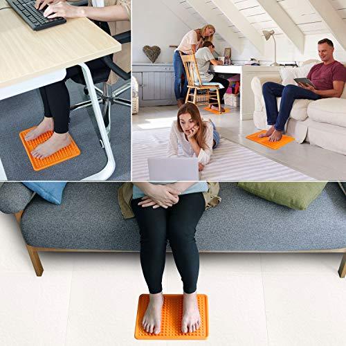 GuanZo Foot Massager Mat, Acupressure Relaxation Reflexology Mat for Plantar Fasciitis, Heel, Arch Pain & Stress (Orange)