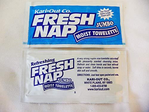 Kari-Out Moist Wet Wipe Wet Nap Towelette/Xtra Large 8 X 10 / Lemon Scent / 50 Count Pack