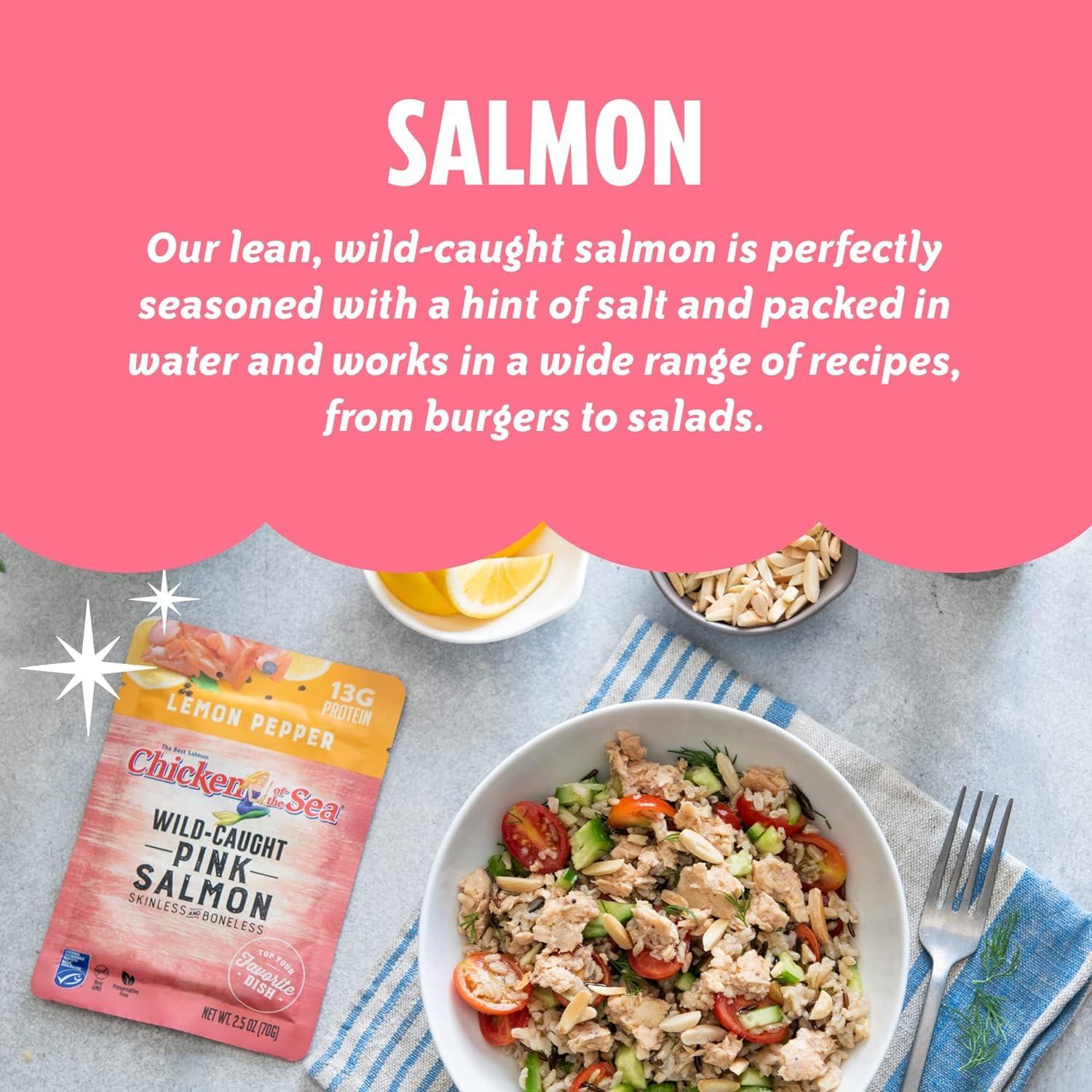 Chicken of the Sea Chicken of the Sea Alaskan Smoked Salmon, 3 Ounce Pouch (Pack of 1), Wild Caught Salmon, Skinless & Boneless