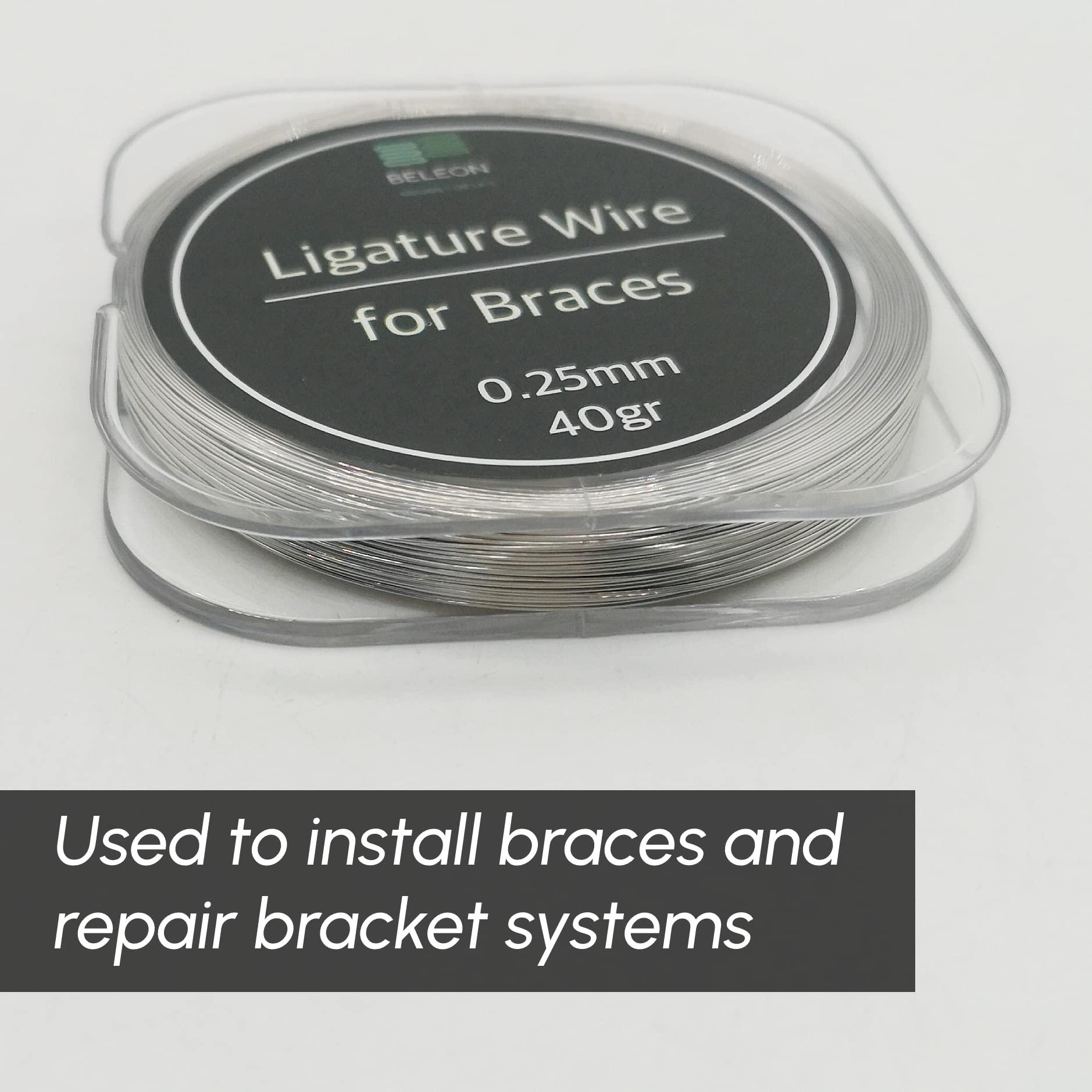BELEON BELEON Braces Wire Orthodontic Dental Ligature Wire for Braces for Home Use Stainless Steel 40g 0.25mm