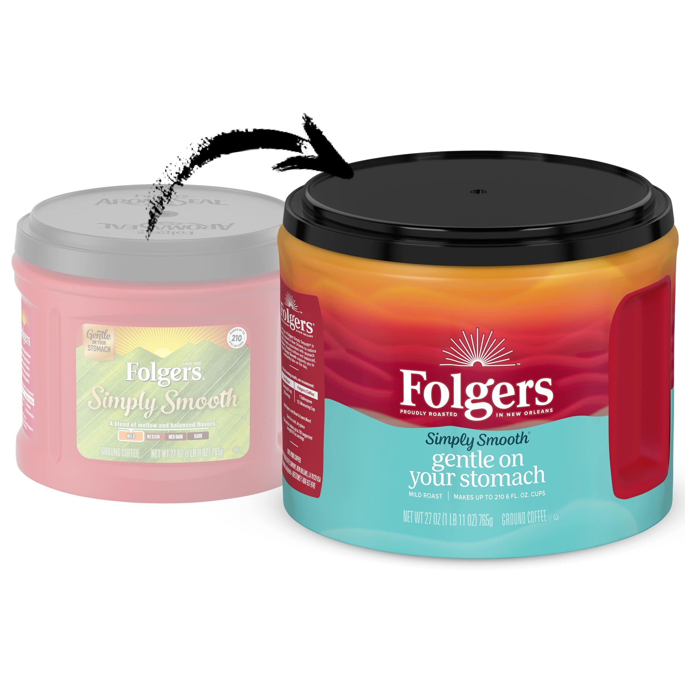 Folgers Folgers Simply Smooth Ground Coffee, 27 Ounce, 6 Count