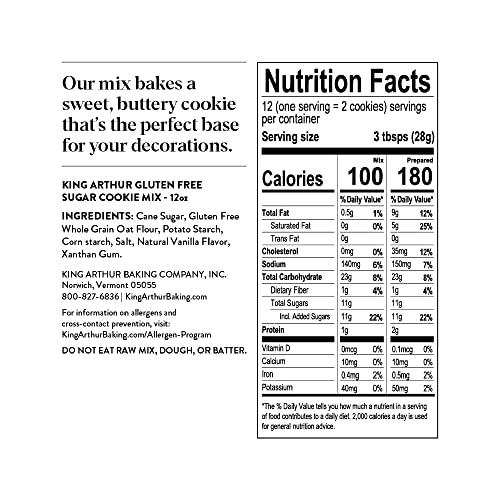 King Arthur King Arthur, Gluten-Free Sugar Cookie Mix, Gluten-Free, Non-GMO Project Verified, Certified Kosher, 12 Ounces
