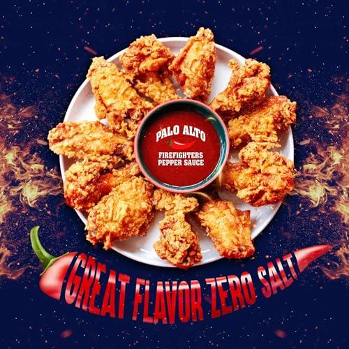 PALO ALTO FIREFIGHTERS Palo Alto Firefighters Pepper Sauce (8.5oz) - Salt Free Pepper Plant Hot Sauce, No Sodium Hot Pepper Sauce, No Salt Sauces