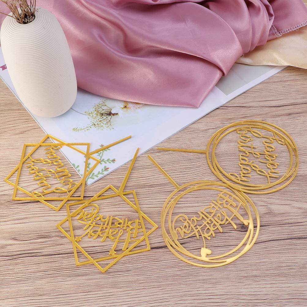 NUOBESTY NUOBESTY 6 Pcs Cake Toppers Cake Picks Dessert Table Decorative Supplies Fruit Picks Acrylic Topper for Cakes