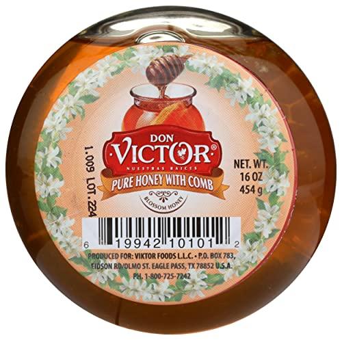 Don Victor Don Victor Orange Blossom Comb Honey Globe Jar, 16 Ounce