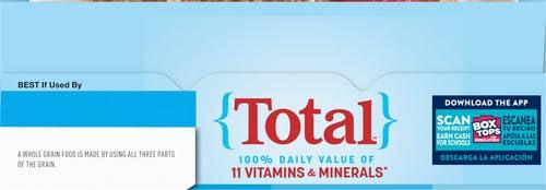 Total Total Breakfast Cereal, 100% Daily Value of 11 Vitamins & Minerals, Whole Grain Cereal, 16 oz (Pack of 5)